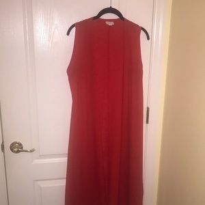 LuLaRoe Red size small Joy sleeveless cardigan